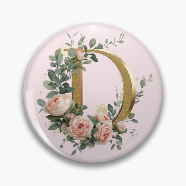 Item preview, Floral Gold Letter D Monogram – Coquette Christian Wall Art, Elegant Blush Rose Initial Print, Faith-Inspired Feminine Gift designed and sold by AmenAlways.