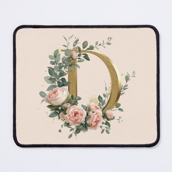 Item preview, Floral Gold Letter D Monogram – Coquette Christian Wall Art, Elegant Blush Rose Initial Print, Faith-Inspired Feminine Gift designed and sold by AmenAlways.