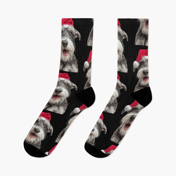 Item preview, Cute Cesky Terrier Christmas Art — Czech Terrier Wearing Santa Hat designed and sold by LazyOwlStore.