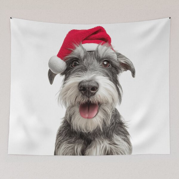 Item preview, Cute Cesky Terrier Christmas Art — Czech Terrier Wearing Santa Hat designed and sold by LazyOwlStore.