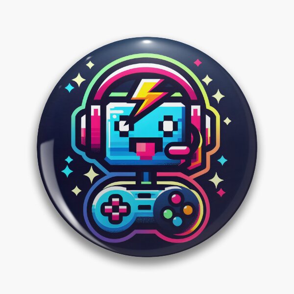 Item preview, Playful Pixel Gaming Robot with Headset and Game Controller. designed and sold by The-T-In-Retro.