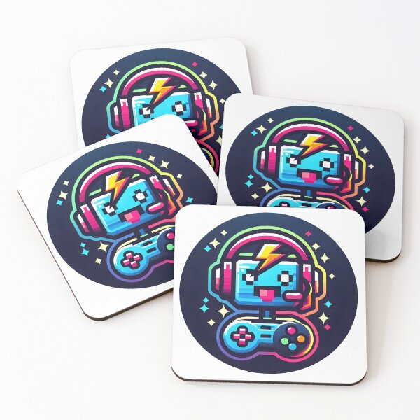 Item preview, Playful Pixel Gaming Robot with Headset and Game Controller. designed and sold by The-T-In-Retro.