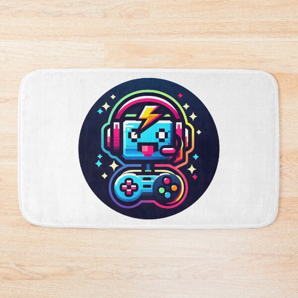 Item preview, Playful Pixel Gaming Robot with Headset and Game Controller. designed and sold by The-T-In-Retro.