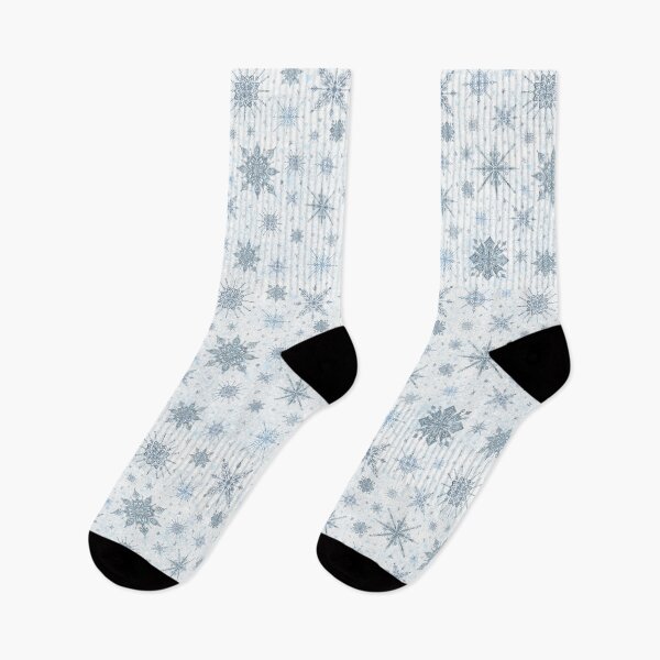 Item preview, Snowflake pattern hand-painted seamless blue / silver / grey / white designed and sold by MimiKoo.