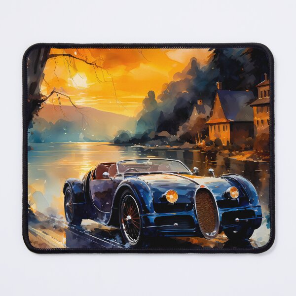 Item preview, Vintage Roadster Framed By Golden Reflections And Pines designed and sold by RevUpDesign.