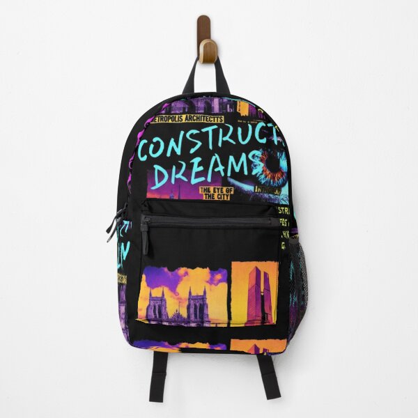 Item preview, Constructed Dreams Cyberpunk Synthwave City Art designed and sold by Evan-Tees.