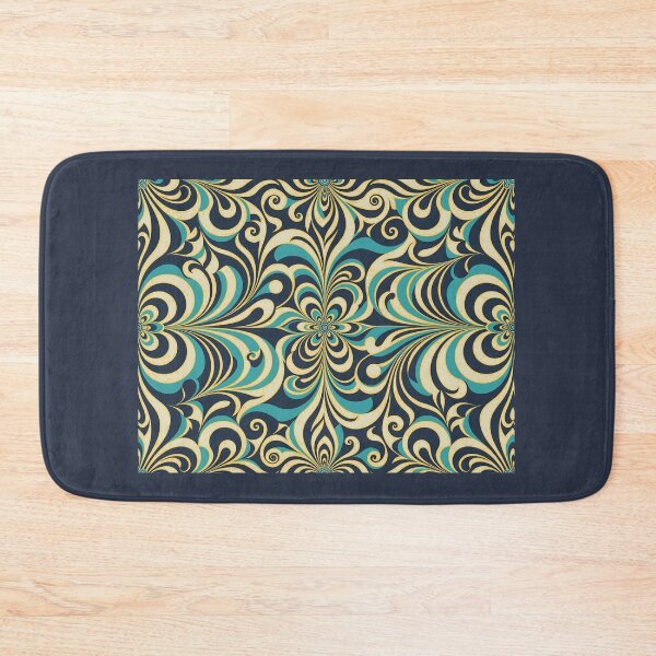 Item preview, Retro floral pattern in blue designed and sold by In-Spirit24.
