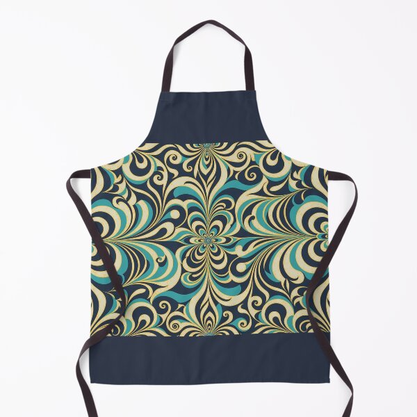 Item preview, Retro floral pattern in blue designed and sold by In-Spirit24.