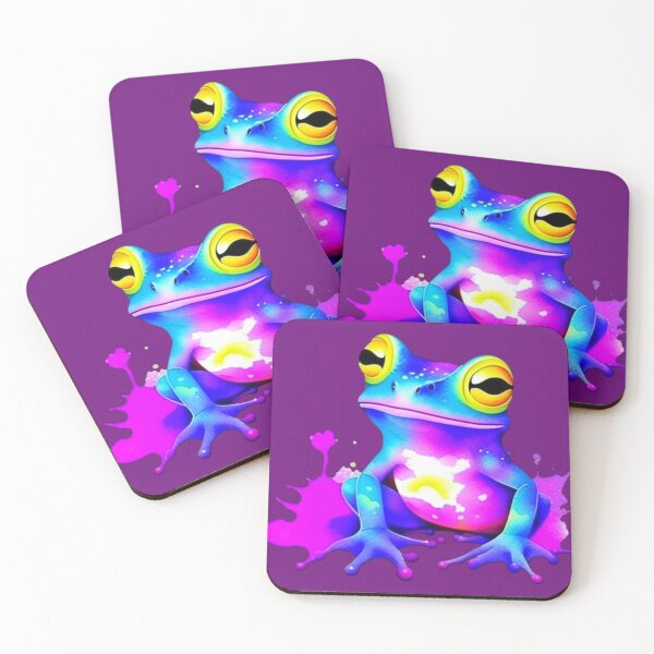 Item preview, Color splatter purple Frog designed and sold by MirucaDesign.