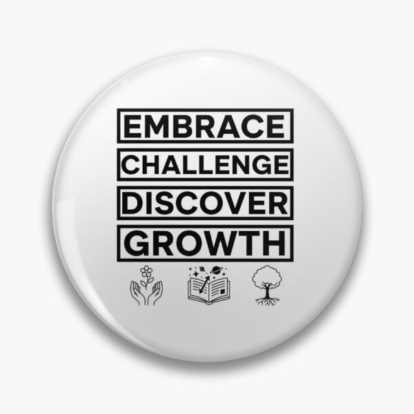 Item preview, Embrace Challenge Discover Growth – Motivational Typography designed and sold by Kavya Art.