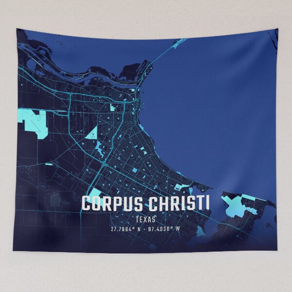 Item preview, Corpus Christi Midnight City Map designed and sold by HomeLivingCo.