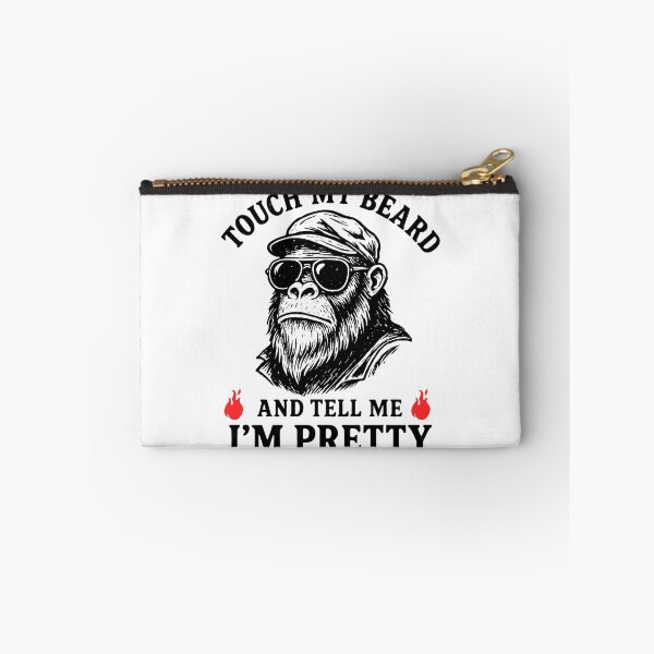 Item preview, Touch My Beard and Tell Me I’m Pretty – Funny Bearded Biker Ape designed and sold by Imaginationbeyond.