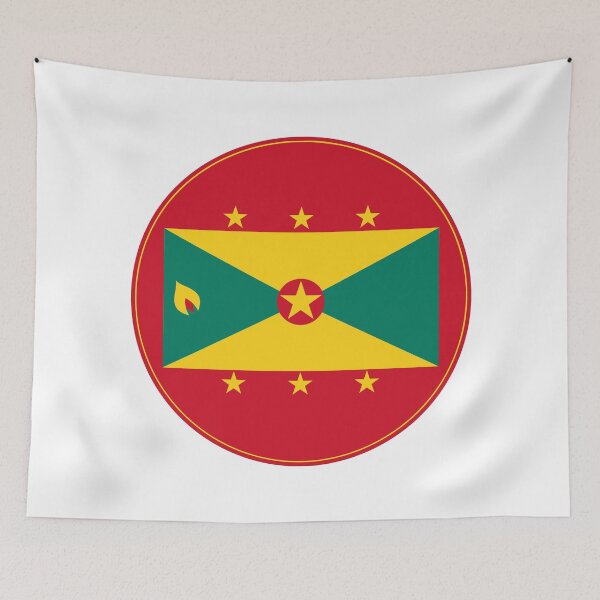 Item preview, Grenada Flag Round Design designed and sold by NTGUILTY.