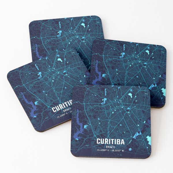 Item preview, Curitiba Midnight City Map designed and sold by HomeLivingCo.