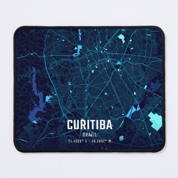 Item preview, Curitiba Midnight City Map designed and sold by HomeLivingCo.