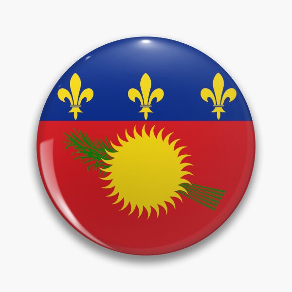 Item preview, Round Guadeloupe Flag Design designed and sold by NTGUILTY.