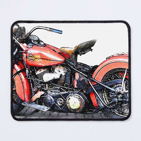 Item preview, Old American V twin motorcycle in red designed and sold by JohnLowerson.