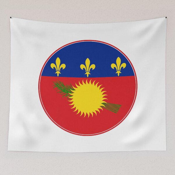 Item preview, Round Guadeloupe Flag Design designed and sold by NTGUILTY.