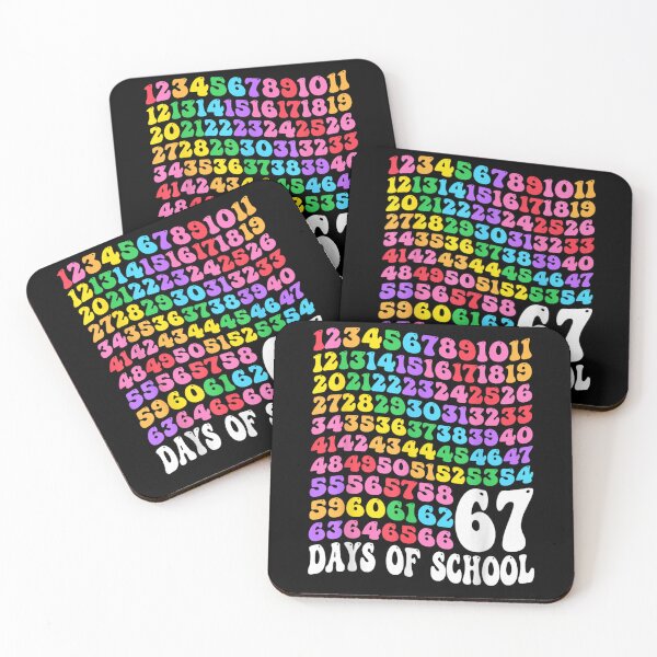 Item preview, Bright Colorful Numbers Marking Sixty Seven Days of School Countdown designed and sold by DogoMalulu.