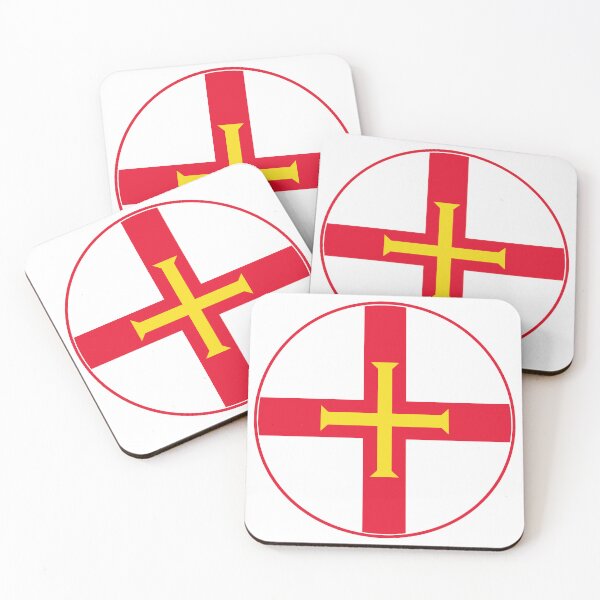 Item preview, Guernsey Flag Round Design designed and sold by NTGUILTY.