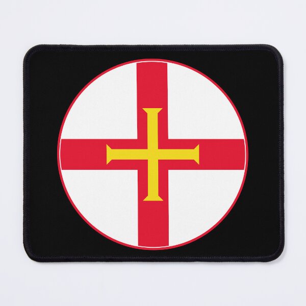 Item preview, Guernsey Flag Round Design designed and sold by NTGUILTY.