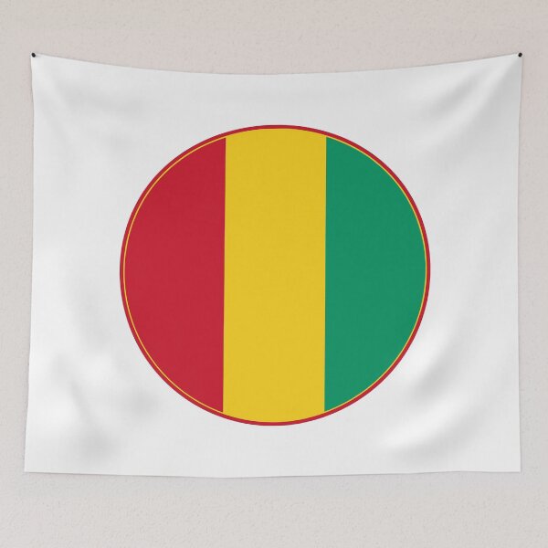 Item preview, Guinea Flag Round Design designed and sold by NTGUILTY.