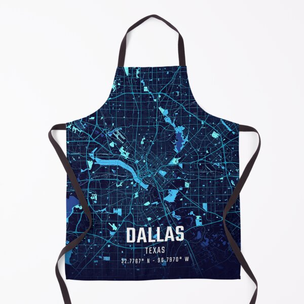 Aperçu de l'œuvre Carte de la ville de Dallas Midnight créée et vendue par HomeLivingCo.