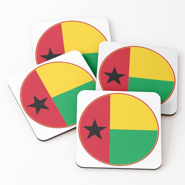 Item preview, Guinea-Bissau Flag Round Design designed and sold by NTGUILTY.