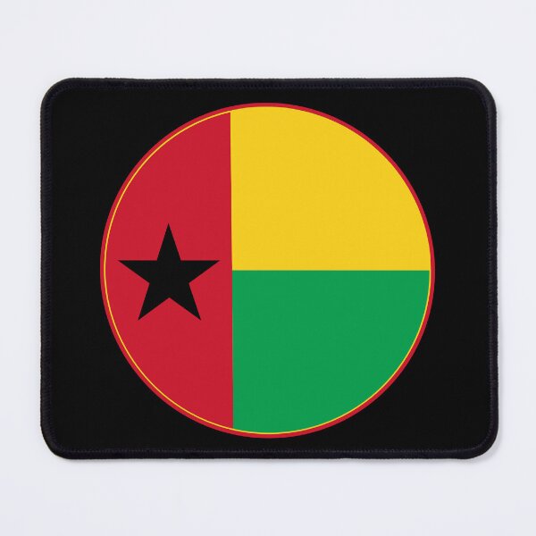 Item preview, Guinea-Bissau Flag Round Design designed and sold by NTGUILTY.