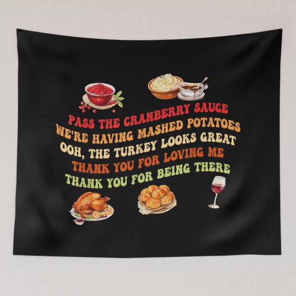 Item preview, Grateful Thanksgiving Dinner Celebration Pass the Food T-shirt Design designed and sold by DogoMalulu.