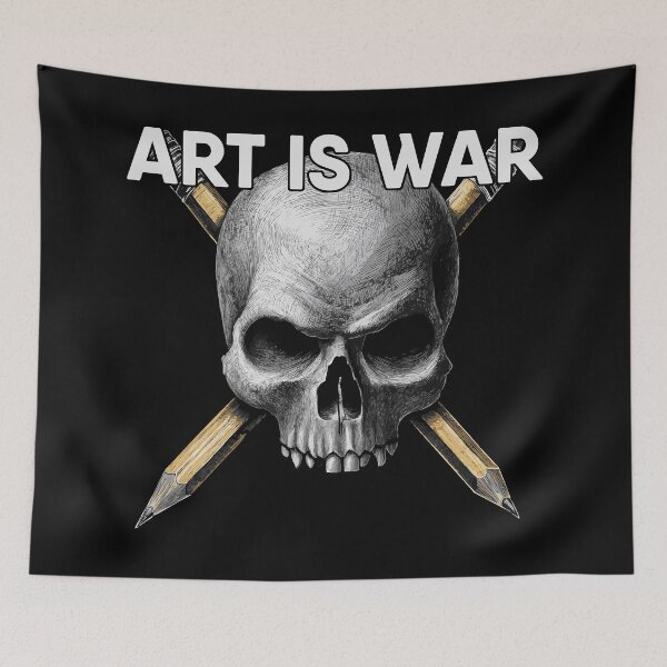 Item preview, Art Is War – Artist design with skulls & pencils designed and sold by drizzd.