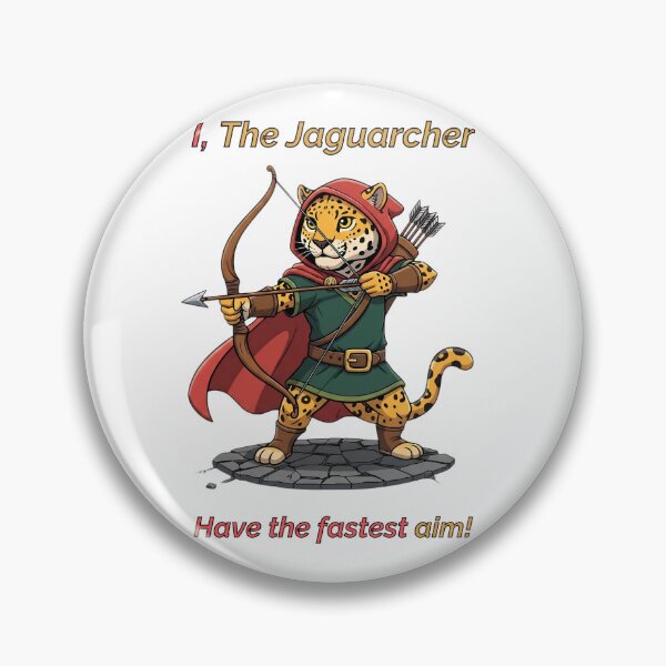 Item preview, The Jaguarcher | Fierce Archer Jaguar RPG Animal designed and sold by Pets & Memes & Stuff.