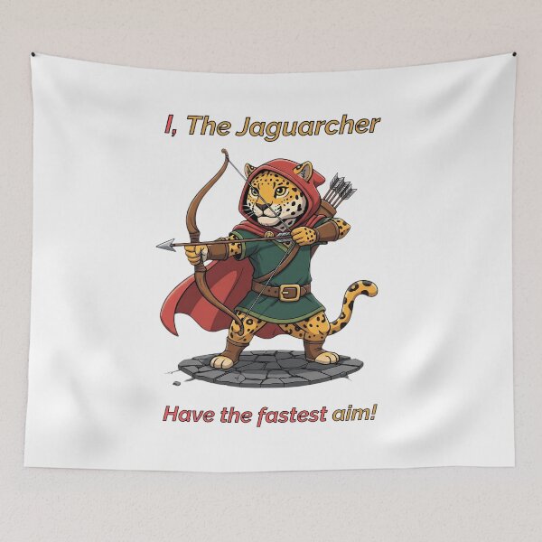 Item preview, The Jaguarcher | Fierce Archer Jaguar RPG Animal designed and sold by Pets & Memes & Stuff.