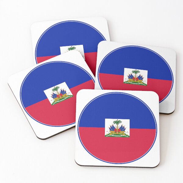 Item preview, Haiti Flag Round Design designed and sold by NTGUILTY.