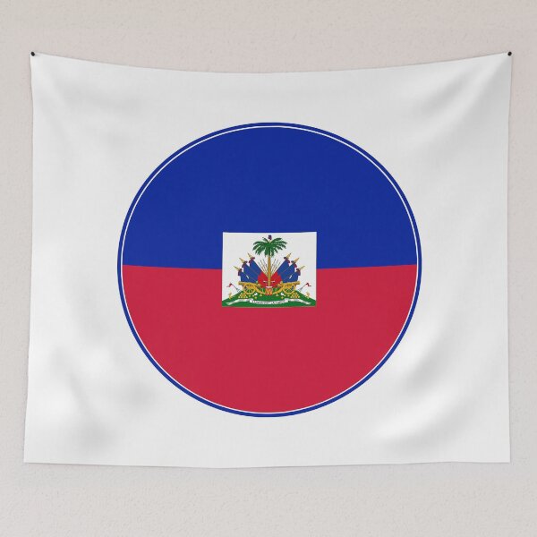 Item preview, Haiti Flag Round Design designed and sold by NTGUILTY.