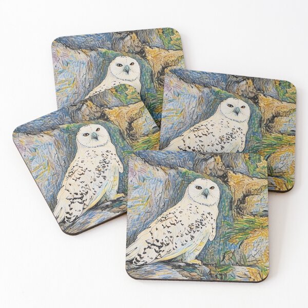 Item preview, White Owl in Rocks -Sketch designed and sold by tomorrowsart.