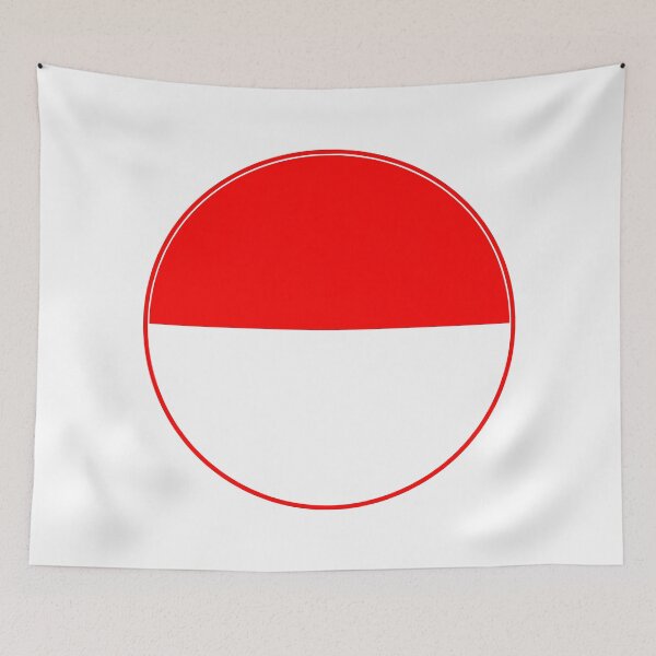 Item preview, Indonesia Flag Round Design designed and sold by NTGUILTY.