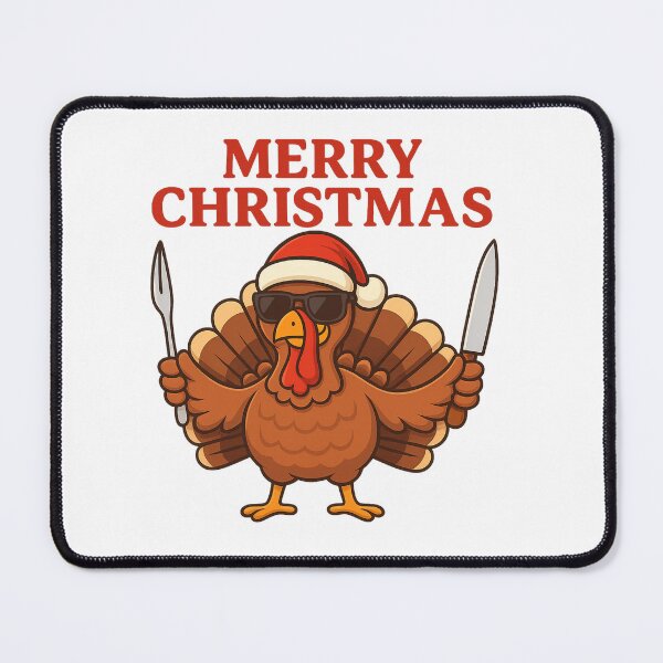 Item preview, Merry Christmas Turkey – Funny Holiday Turkey in Santa Hat designed and sold by MichalLahcim.