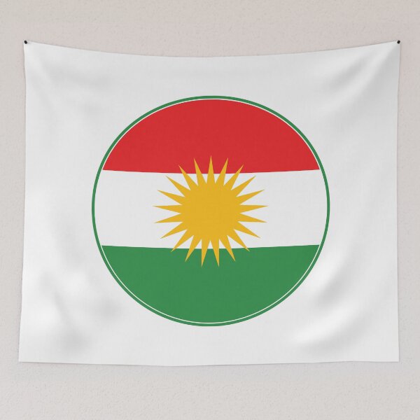 Item preview, Kurdistan Flag Round Design designed and sold by NTGUILTY.