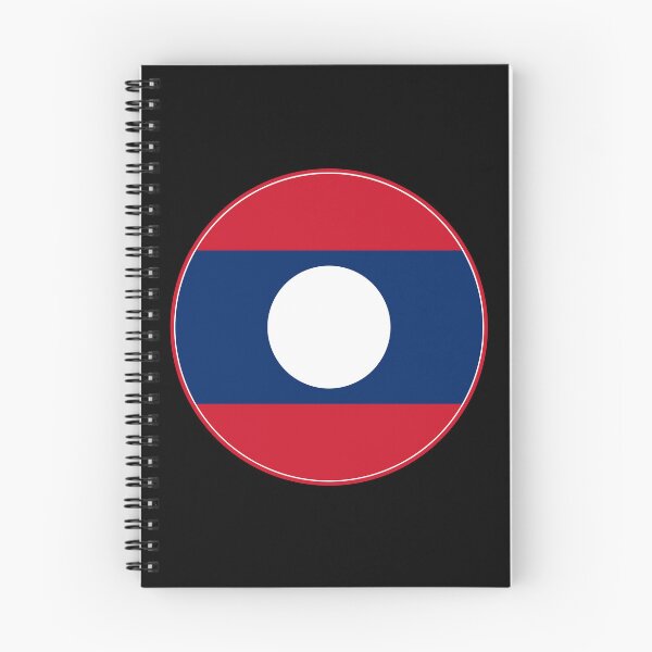 Item preview, Laos Flag Round Design designed and sold by NTGUILTY.