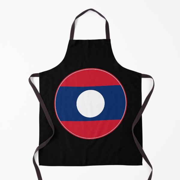 Item preview, Laos Flag Round Design designed and sold by NTGUILTY.