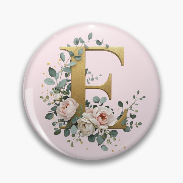 Item preview, Floral Gold Letter E Monogram – Coquette Christian Wall Art, Elegant Blush Rose Initial Print, Faith-Inspired Feminine Gift designed and sold by AmenAlways.