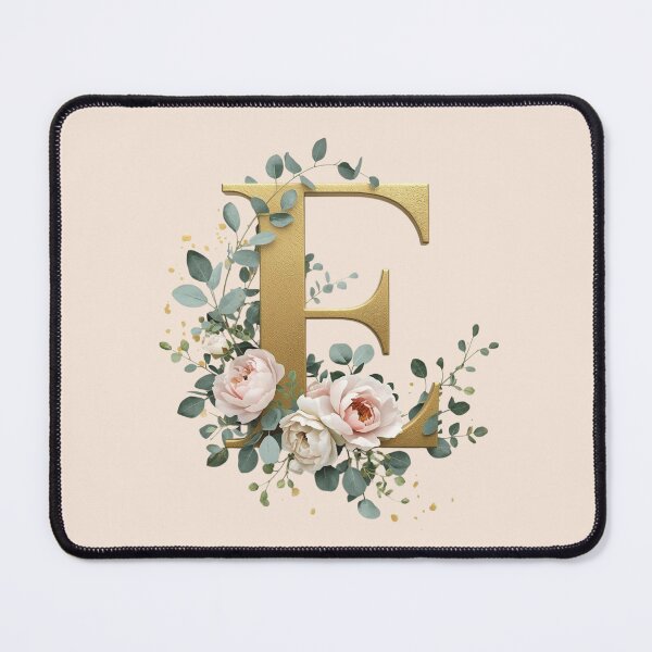 Item preview, Floral Gold Letter E Monogram – Coquette Christian Wall Art, Elegant Blush Rose Initial Print, Faith-Inspired Feminine Gift designed and sold by AmenAlways.