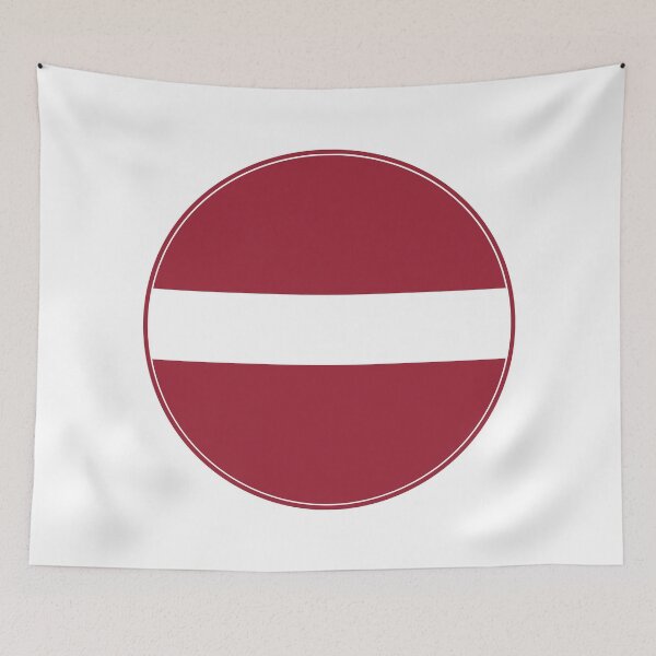 Item preview, Latvia Flag Round Design designed and sold by NTGUILTY.