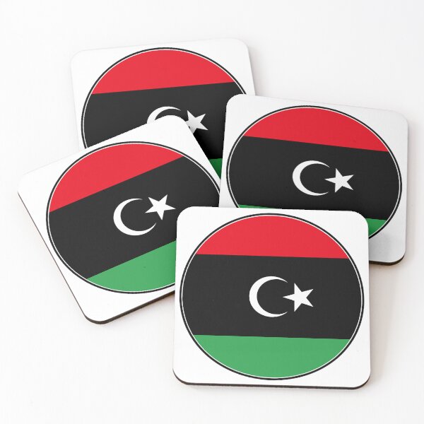 Item preview, Libya Flag Round Design designed and sold by NTGUILTY.