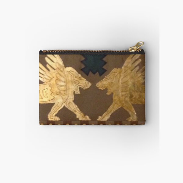 Item preview, Golden winged lions mesopotamian guardian Art designed and sold by goldenartt.