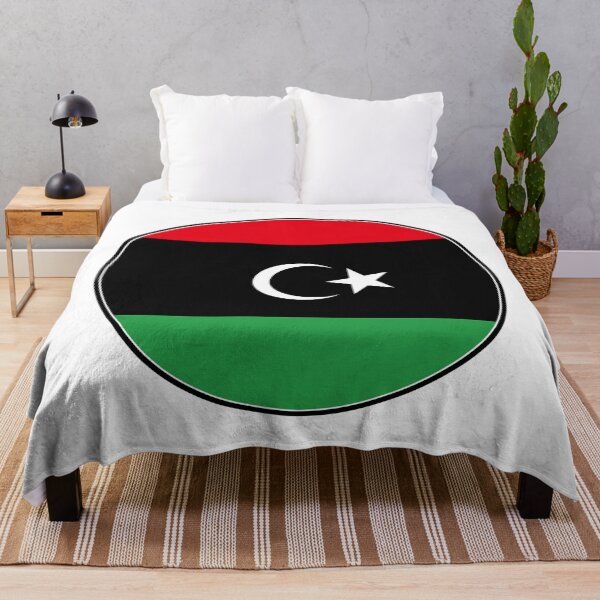 Item preview, Libya Flag Round Design designed and sold by NTGUILTY.