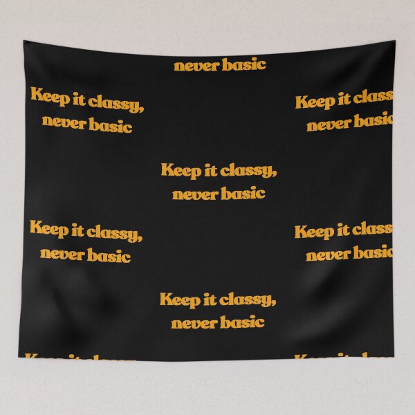 Item preview, Keep It Classy, Never Basic Vintage Typography Retro T Shirt Colorful Yellow Classic Old School designed and sold by Vintage City.