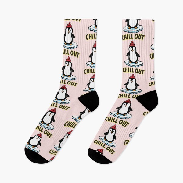 Item preview, Cute Winter Penguin on Ice – Chill Out Funny Christmas T-Shirt Design designed and sold by graphicnew.