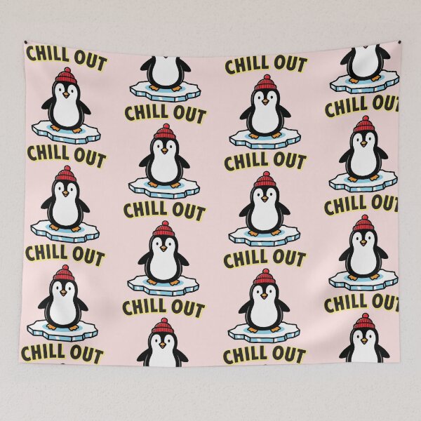 Item preview, Cute Winter Penguin on Ice – Chill Out Funny Christmas T-Shirt Design designed and sold by graphicnew.